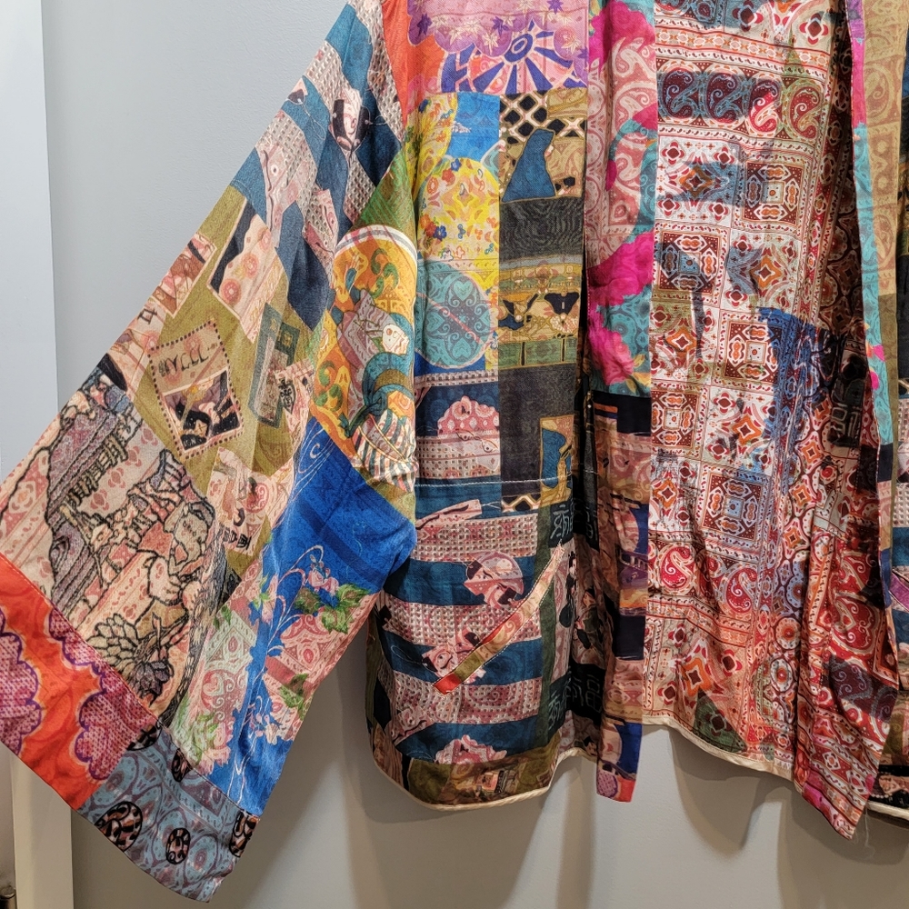 Johnny Was Rebecca Patchwork Kimono Jacket (Reversible) Size Medium NWT! - Picture 3 of 15